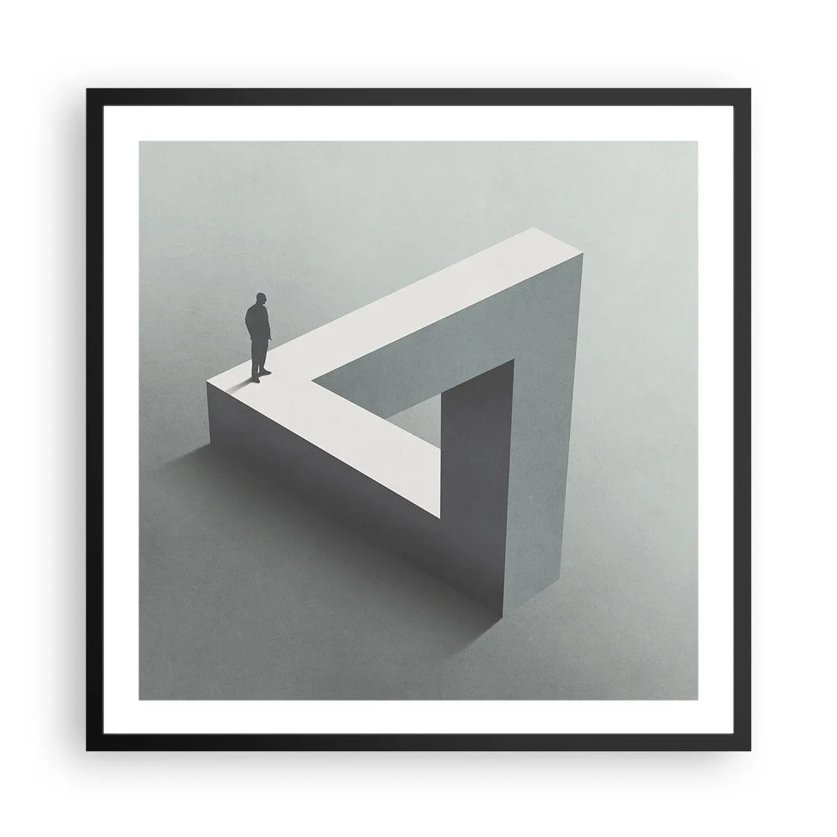 Poster in einem schwarzem Rahmen - Es ist also doch möglich - 60x60 cm