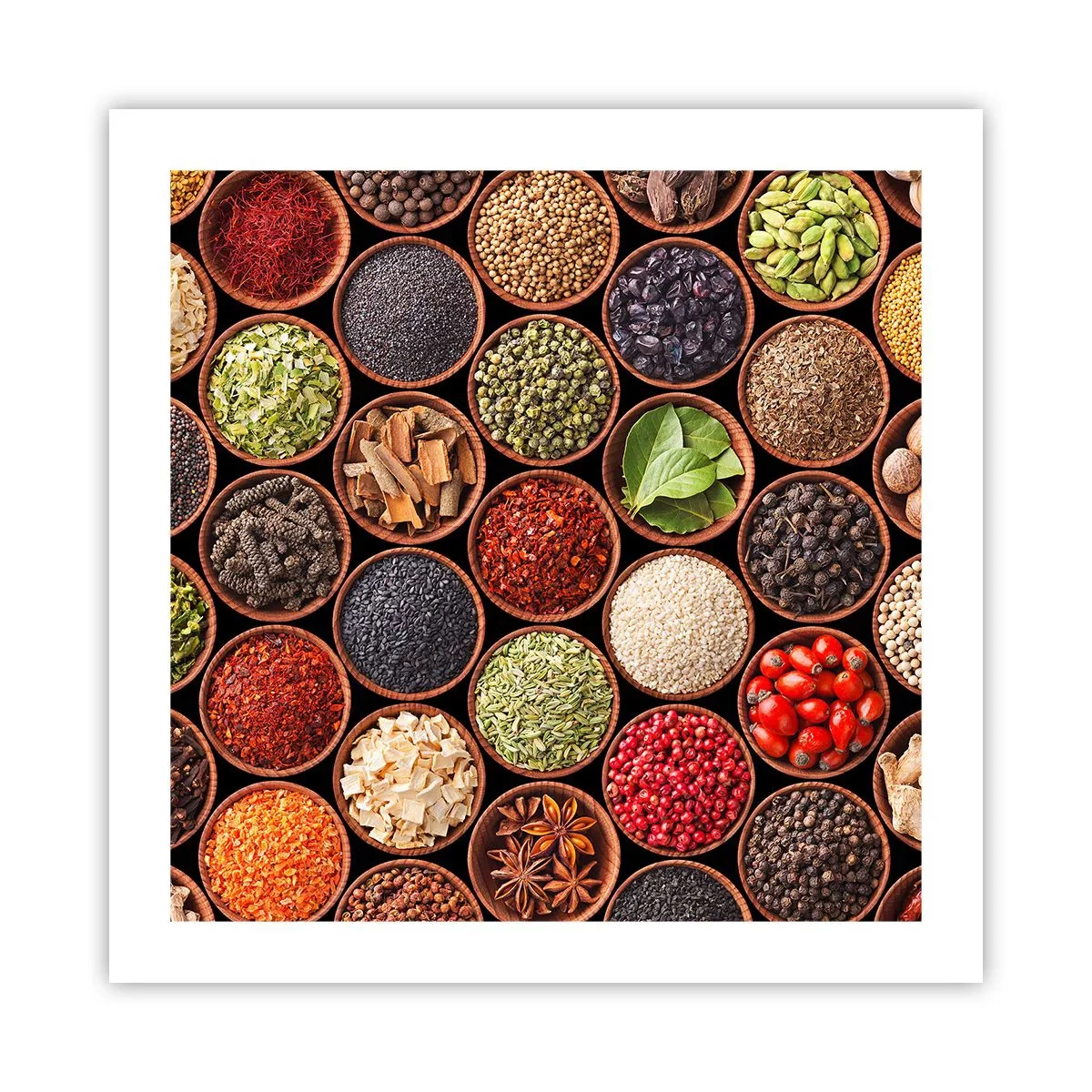 Poster - Alle Aromen der Welt - 50x50 cm