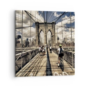 Bild auf Leinwand - Leinwandbild - Direkt ins Herz der Stadt - 70x70 cm