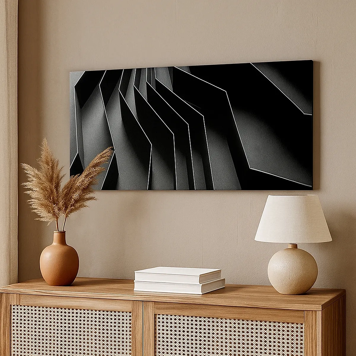 Bild auf Leinwand - Leinwandbild - Räumliche Ordnung - 30x30 cm