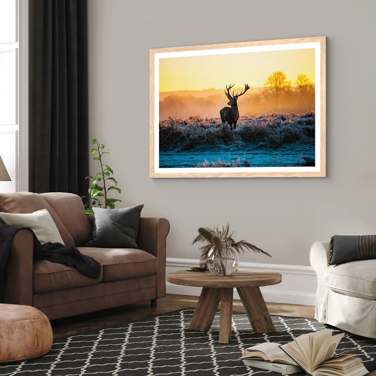 Poster in einem Rahmen aus heller Eiche - Gekrönt auf seinem Besitz - 70x50 cm