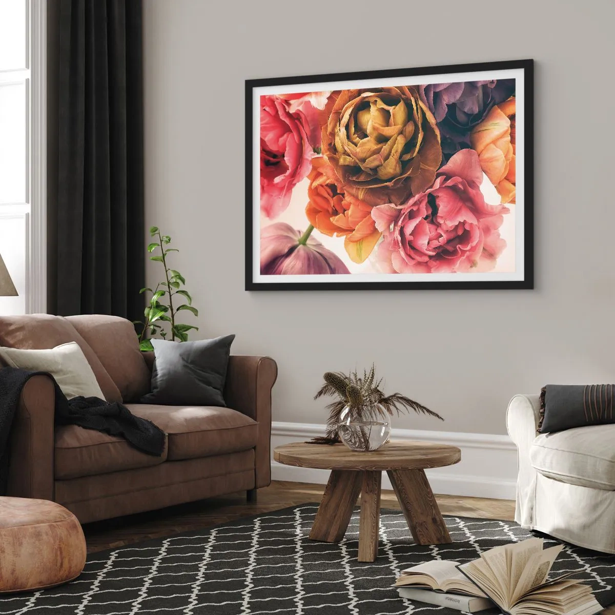 Poster in einem schwarzem Rahmen - Eine Feier des Lebens - 50x40 cm