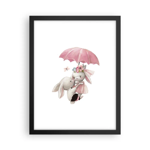 Poster in einem schwarzem Rahmen - Das ist eben Liebe - 30x40 cm