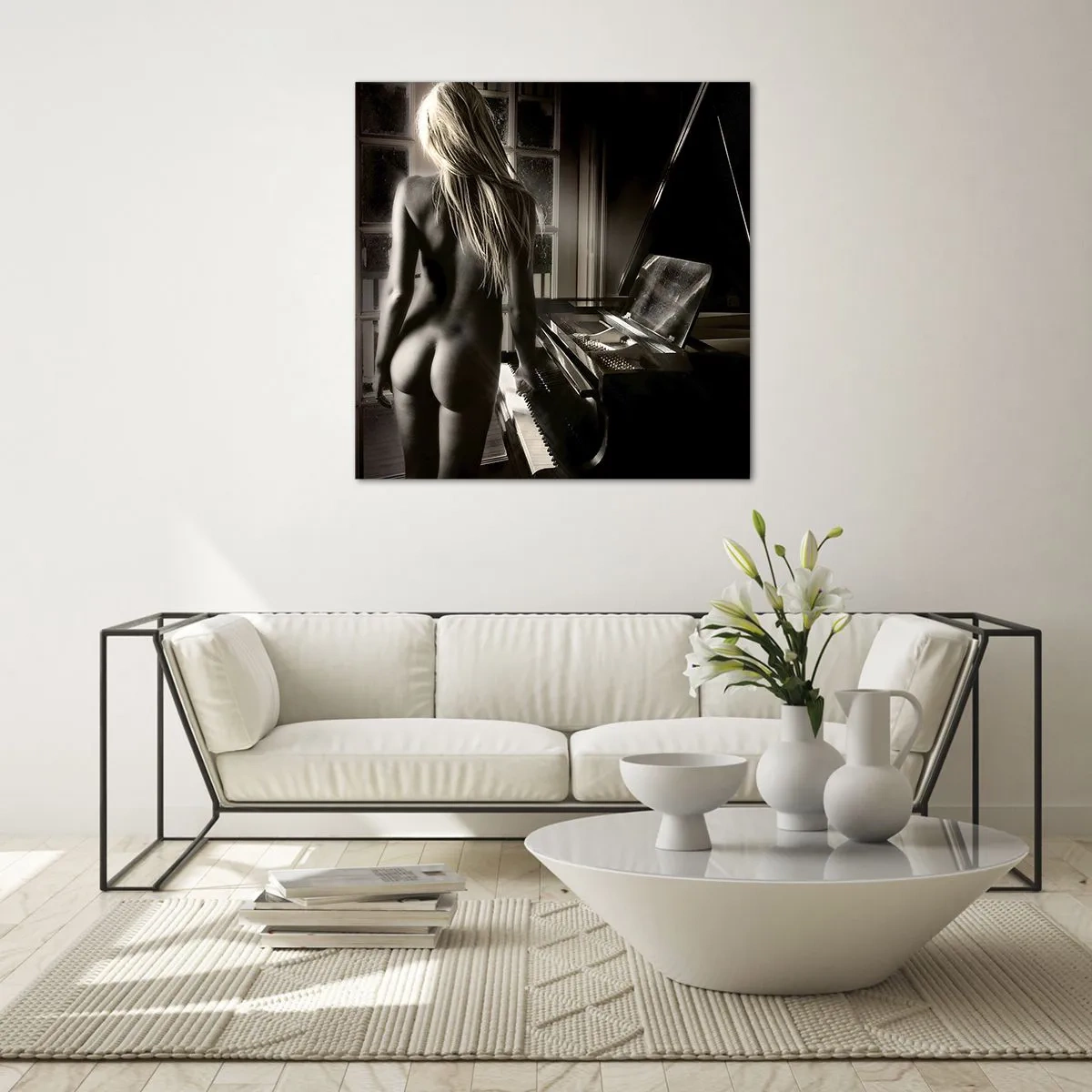 Glasbild - Bild auf glas - Perfekte Harmonie des Abends - 70x70 cm