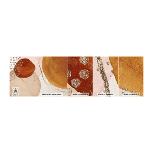 Fototapeten Muster Selbstklebend Deluxe Sticker - Rundheit und Bewegung - Abstraktion, Stück, Modernes Muster - 100x30 cm