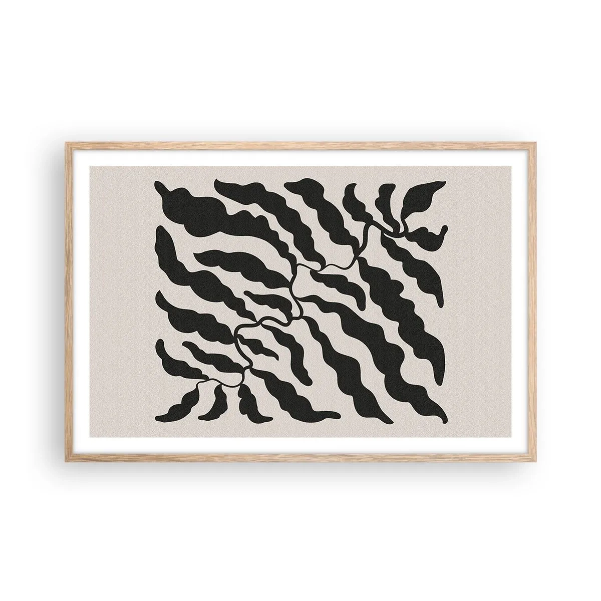 Poster in einem Rahmen aus heller Eiche - Natur des Quadrats - 91x61 cm