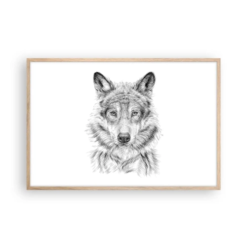 Poster in einem Rahmen aus heller Eiche - Ein geborener Anführer - 91x61 cm