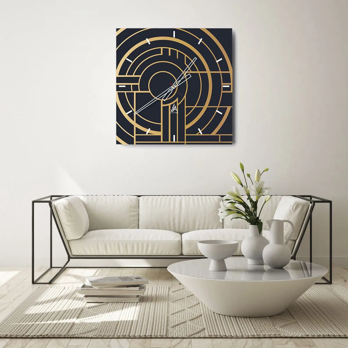 Wanduhr - Glasuhr - Wendungen der Dinge - 30x30 cm