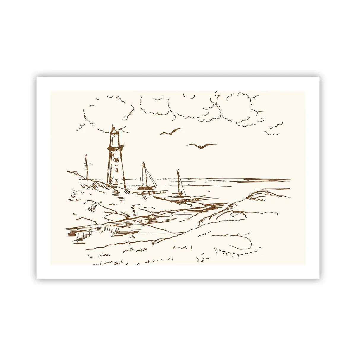 Poster - Ein Überblick über die Erinnerungen an den Sommer - 70x50 cm