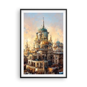 Poster in einem schwarzem Rahmen - Stadt der Städte - 61x91 cm