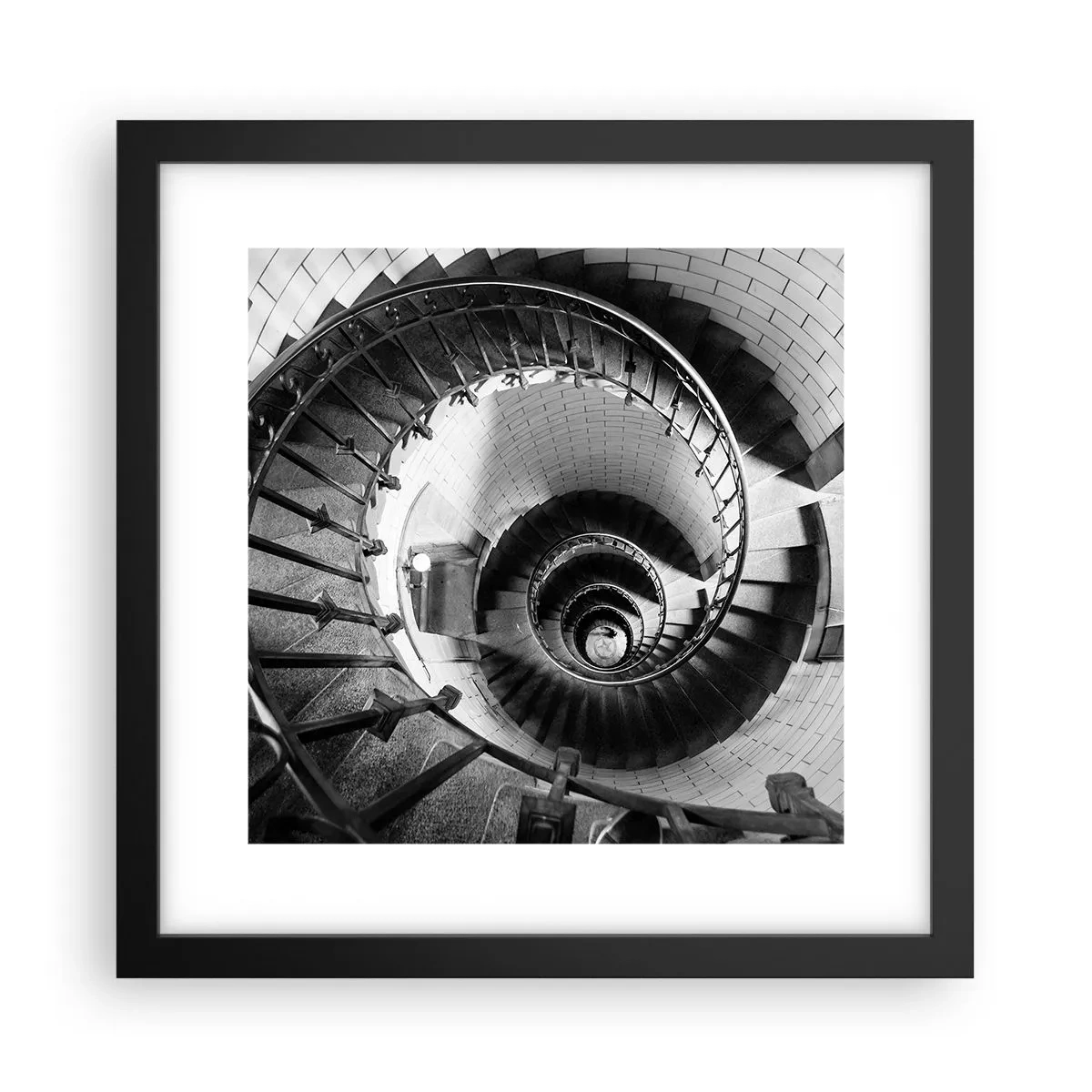 Poster in einem schwarzem Rahmen - Höher und höher - 30x30 cm