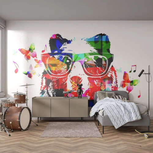 Fototapete Standard Eco - Ich mag! - Abstraktion, Tragen, Gläser - 150x105 cm