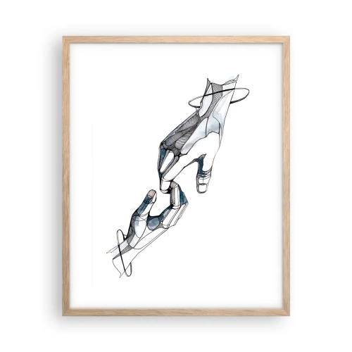 Poster in einem Rahmen aus heller Eiche - Eine gute Geste - 40x50 cm