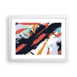 Poster in einem weißen Rahmen - Dynamische Komposition - 40x30 cm
