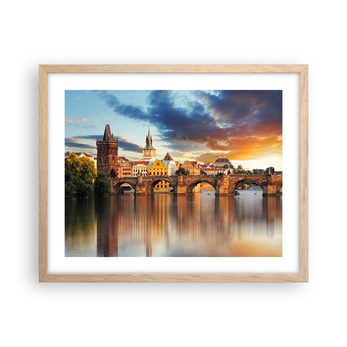 Poster in einem Rahmen aus heller Eiche - Schön seit Ewigkeiten - 50x40 cm