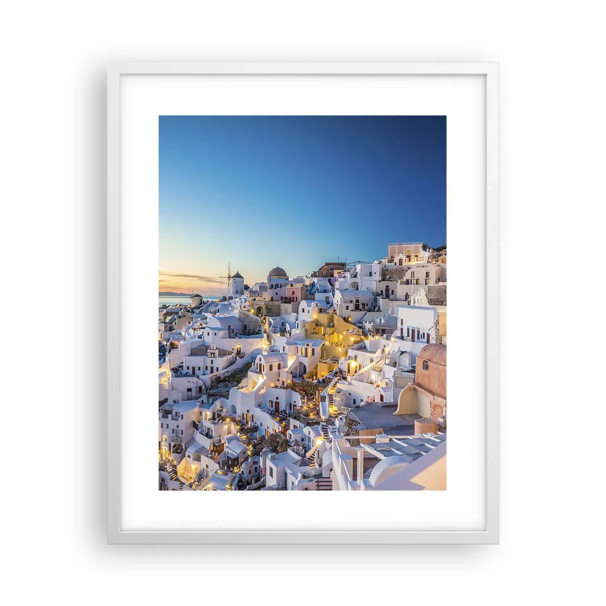 Poster in einem weißen Rahmen - Die Essenz des Griechischen - 40x50 cm