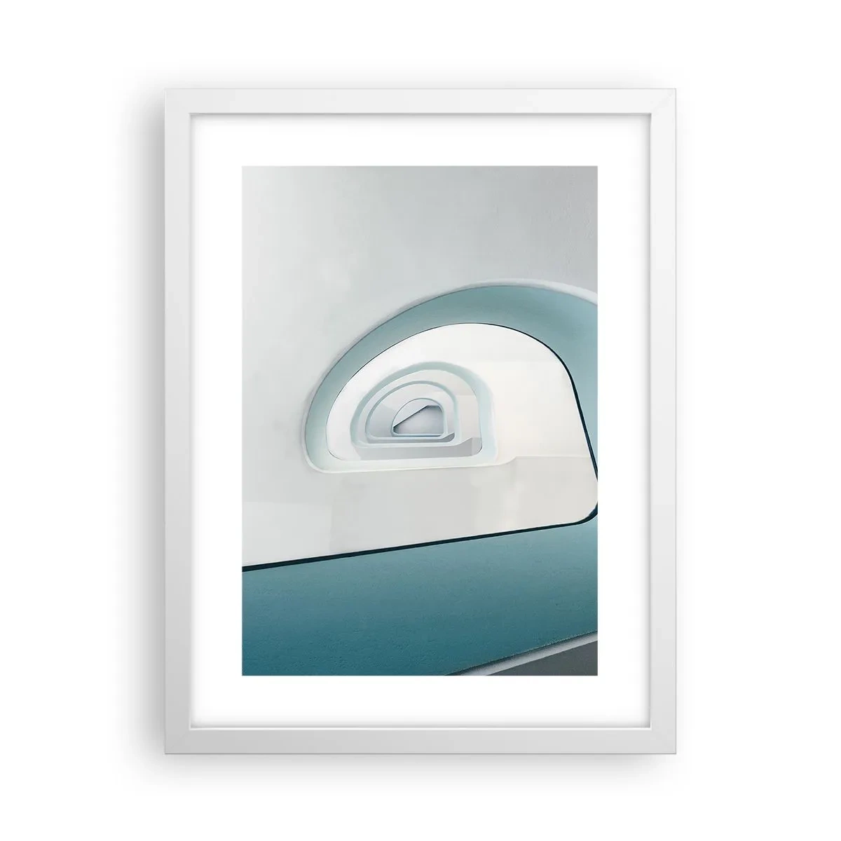 Poster in einem weißen Rahmen - Bis zum Ende des Blaus - 30x40 cm