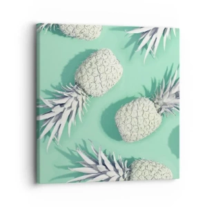 Bild auf Leinwand - Leinwandbild - Das passt gut zu Minze - 30x30 cm