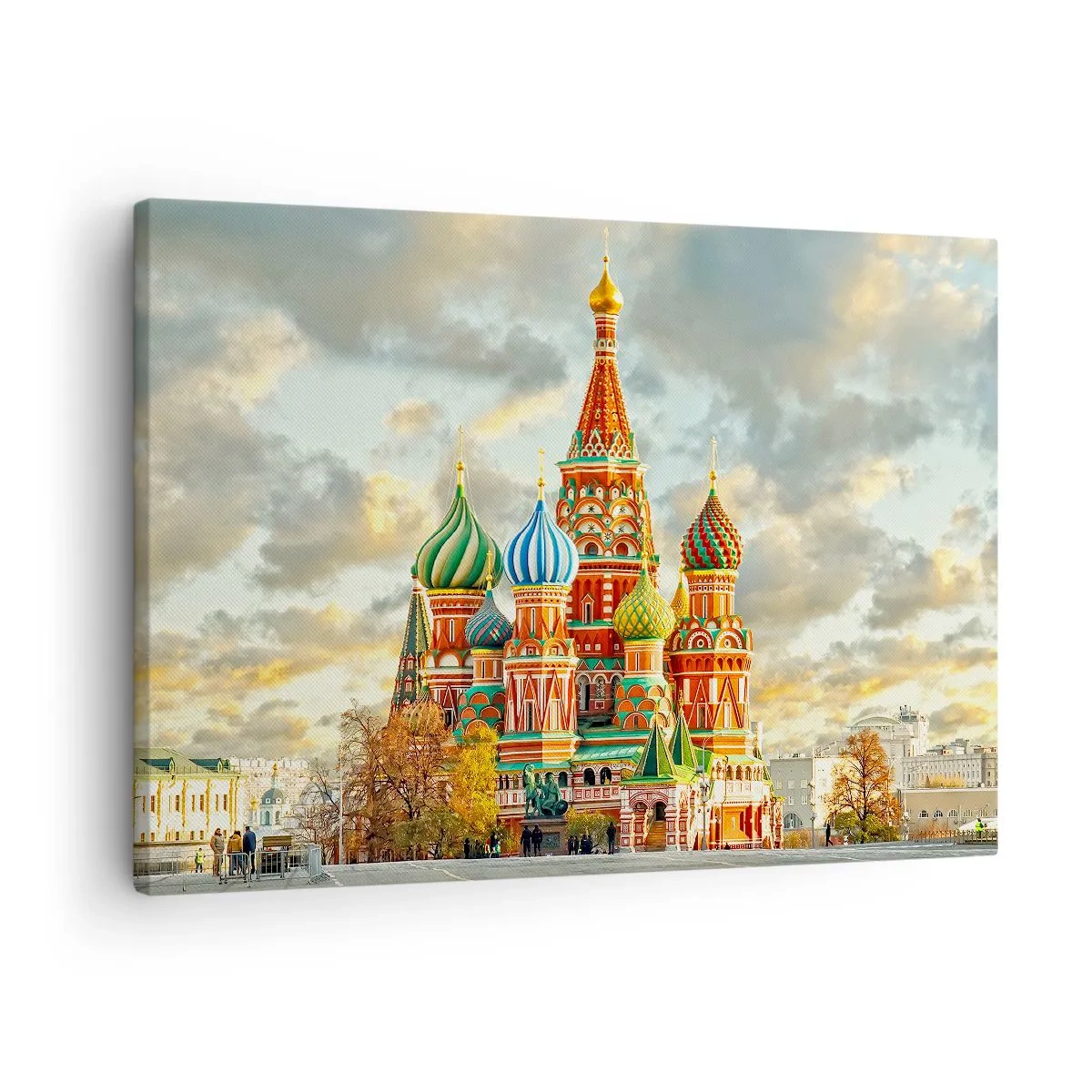 Bild auf Leinwand - Leinwandbild - Eine farbenfrohe Kathedrale mit charakteristischen Kuppeln - 70x50cm - Selbst Disney würde nicht darauf kommen - Moderne Wanddekoration für Wohnzimmer und Schlafzimmer ARTTOR