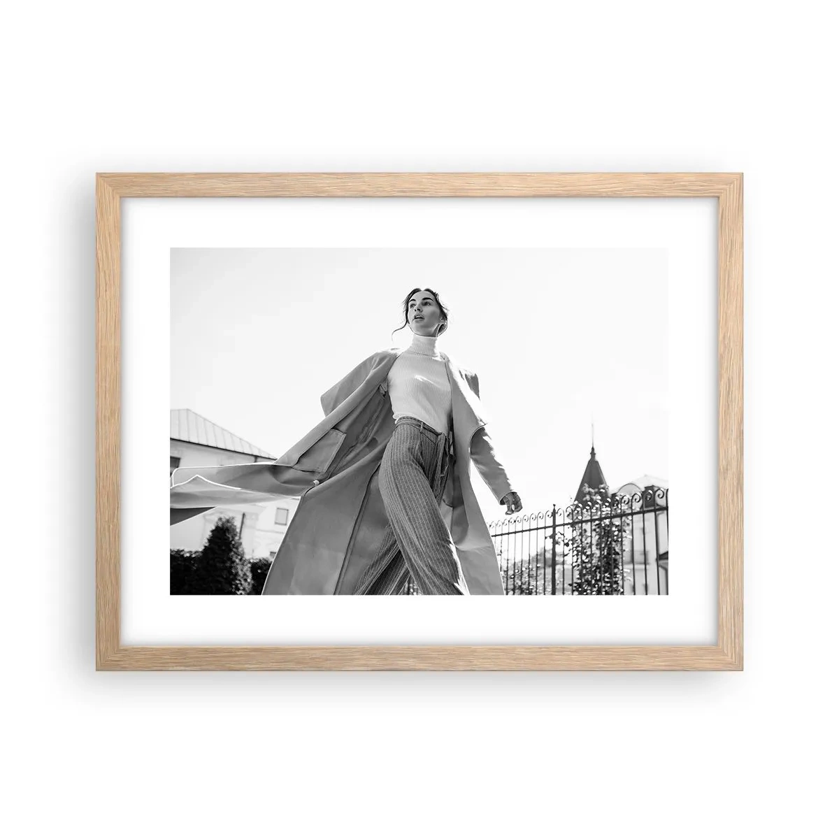 Poster in einem Rahmen aus heller Eiche - Gehst du mit mir? - 40x30 cm