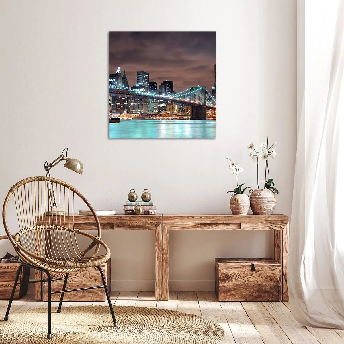 Bild auf Leinwand - Leinwandbild - Lichter der Großstadt - 30x30 cm