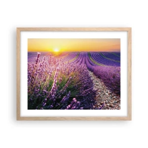 Poster in einem Rahmen aus heller Eiche - Duftende Kornfelder - 50x40 cm