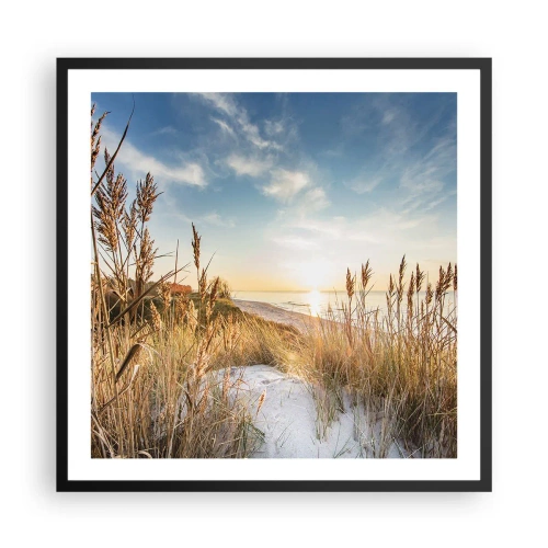 Poster in einem schwarzem Rahmen - Nordstrand - 60x60 cm