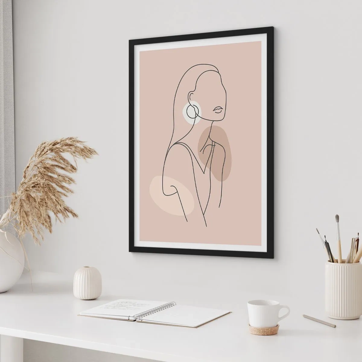 Poster in einem schwarzem Rahmen - Mädchenhafte Ikone - 40x50 cm