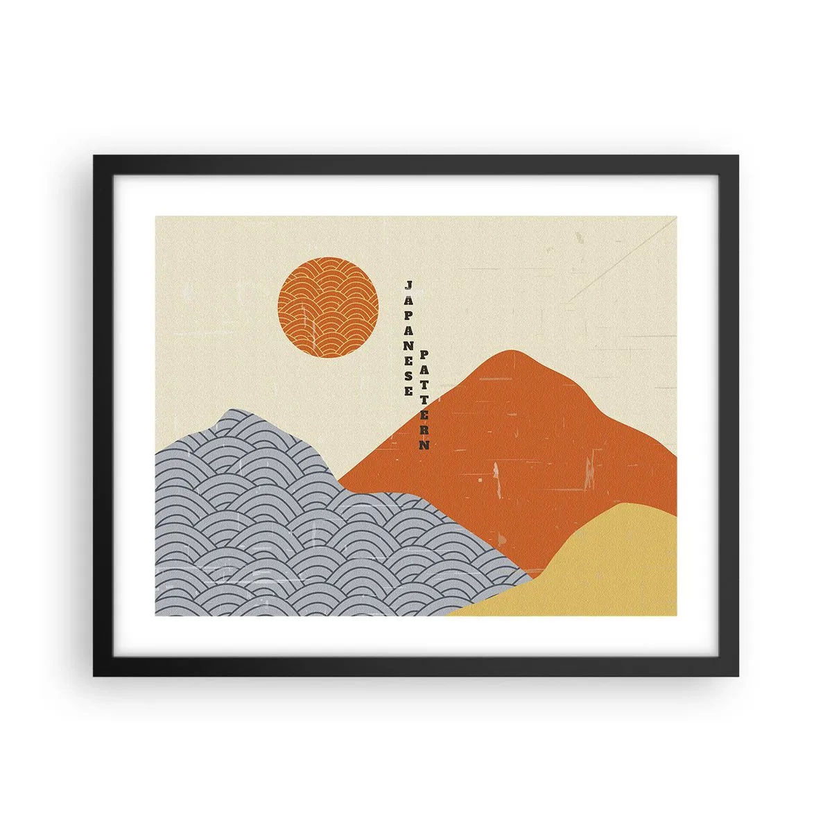 Poster in einem schwarzem Rahmen - Im japanischen Geist - 50x40 cm