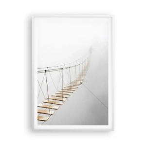 Poster in einem weißen Rahmen - Wohin wird es dich führen? - 70x100 cm