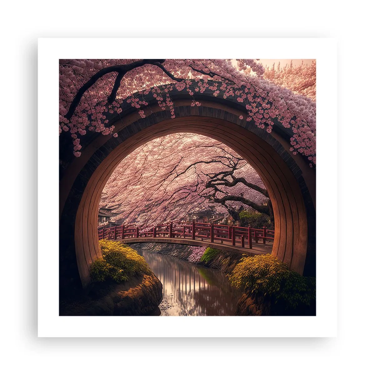 Poster - Japanischer Frühling - 50x50 cm