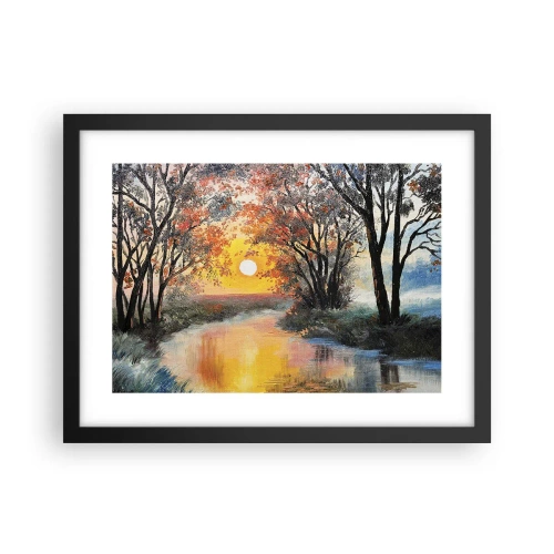 Poster in einem schwarzem Rahmen - Herbststimmung - 40x30 cm