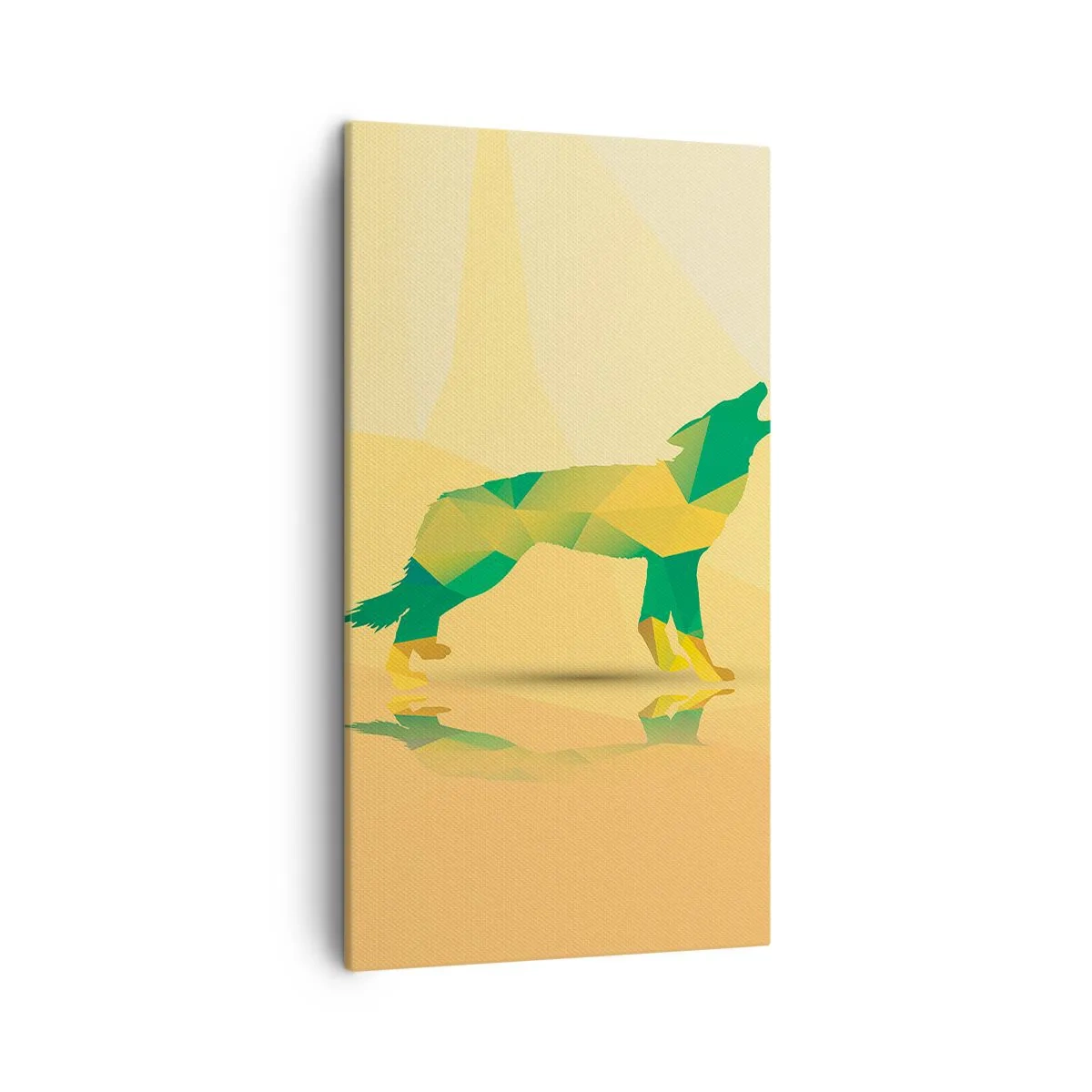 Bild auf Leinwand - Leinwandbild - Ein einsamer Wolf - 45x80 cm