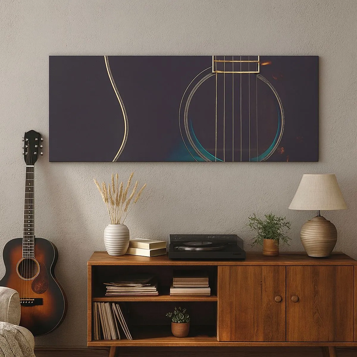 Bild auf Leinwand - Leinwandbild - Einen Moment bevor es ertönt - 100x40 cm