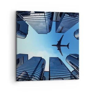 Bild auf Leinwand - Leinwandbild - Der Blick aus der Glasschlucht - 70x70 cm