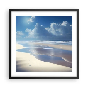 Poster in einem schwarzem Rahmen - Paradiesischer Urlaub - 50x50 cm
