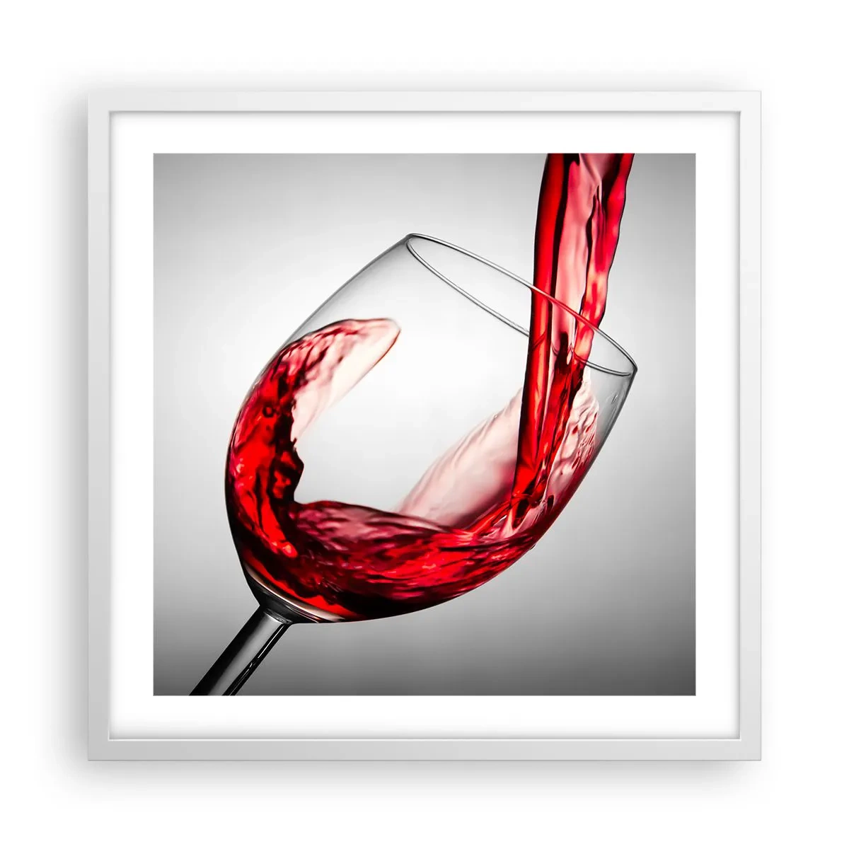 Poster in einem weißen Rahmen - Farbe – Bewegung – Klang - 50x50 cm