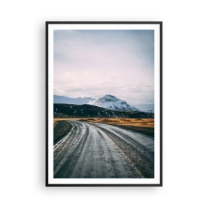 Poster in einem schwarzem Rahmen - Im isländischen Flair - 70x100 cm