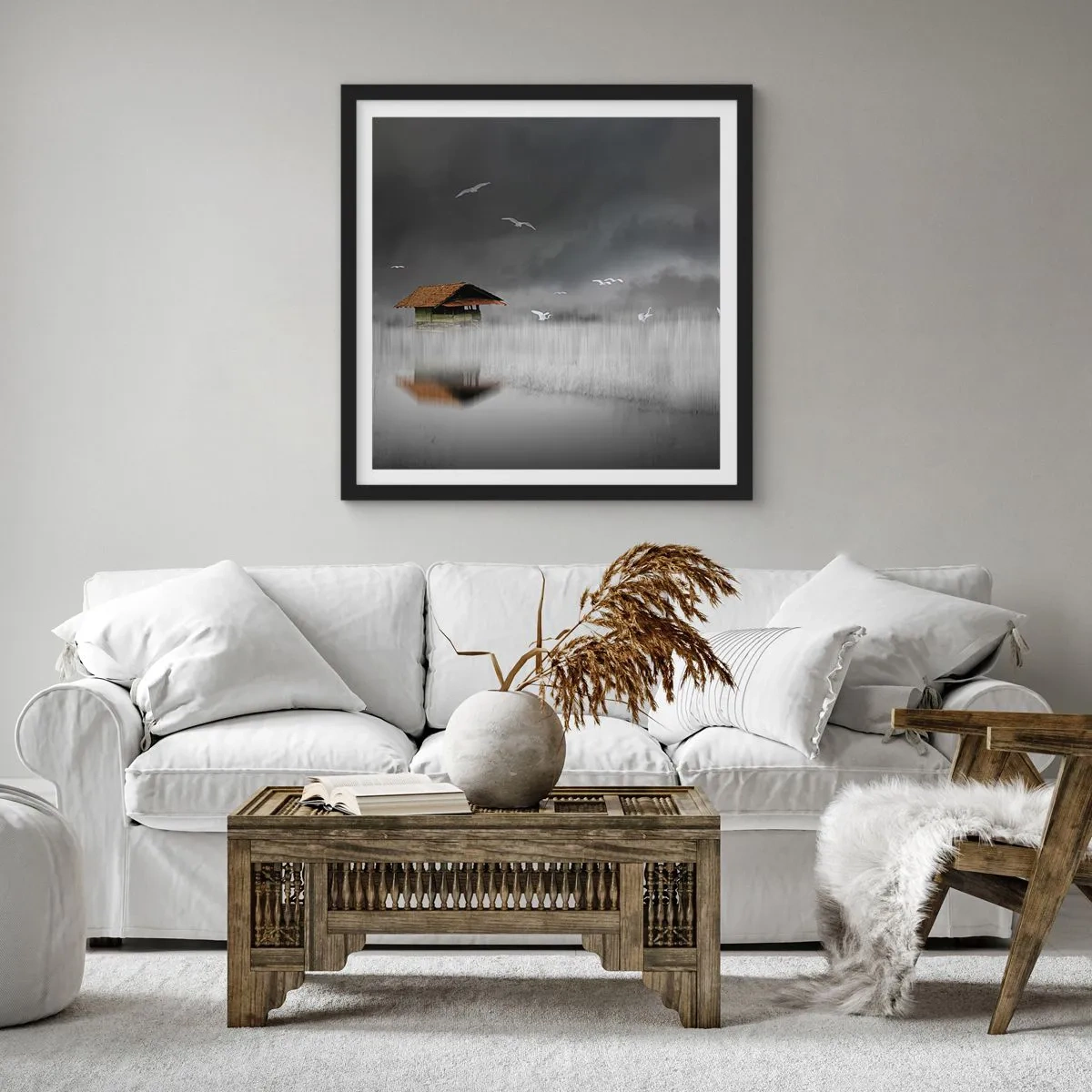 Poster in einem schwarzem Rahmen - Schutz vor Regen - 30x30 cm