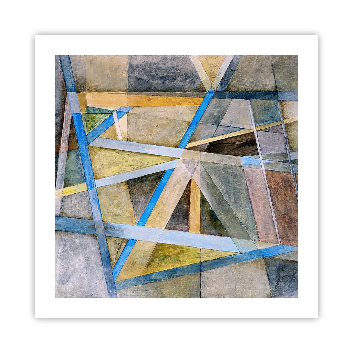 Poster - Gerade oder diagonal? - 50x50 cm