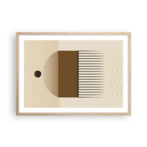 Poster in einem Rahmen aus heller Eiche - Verschiedene Staaten - 70x50 cm