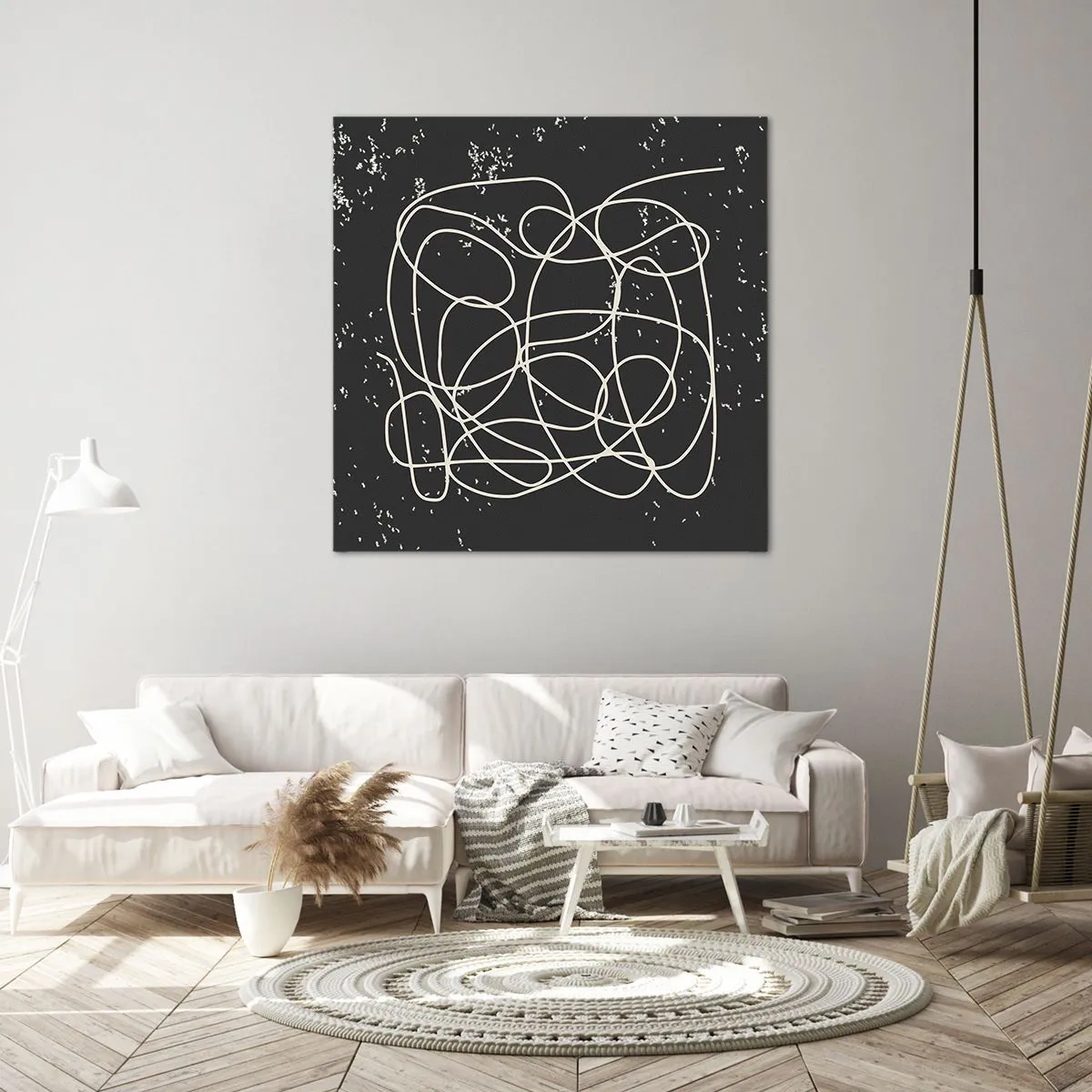 Bild auf Leinwand - Leinwandbild - Wandernde, umherschweifende Gedanken - 70x70 cm