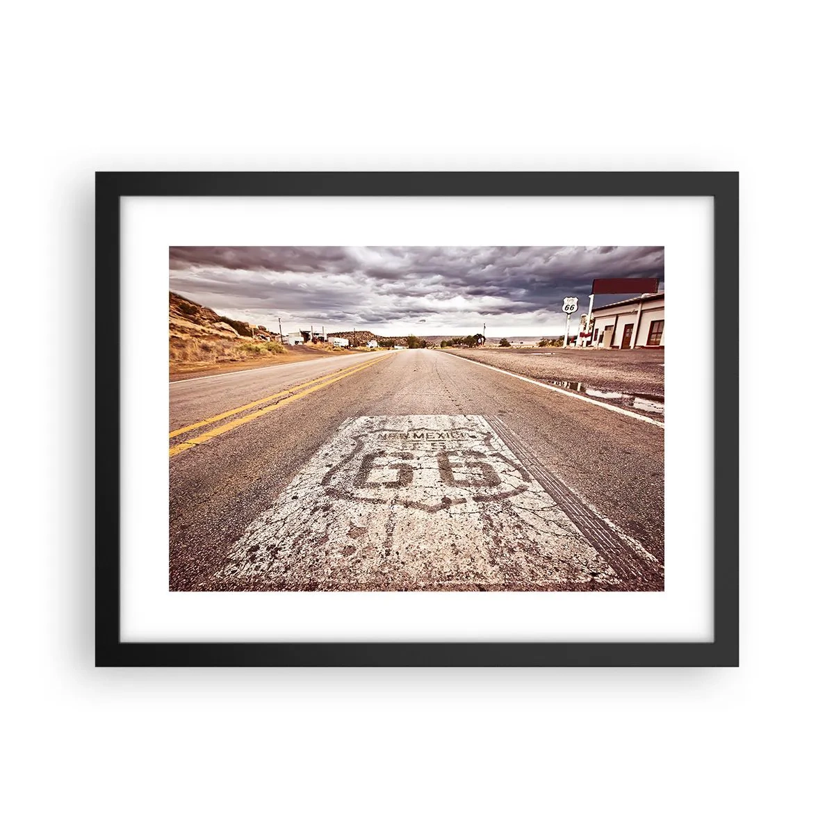 Poster in einem schwarzem Rahmen - Mother Road - eine amerikanische Legende - 40x30 cm