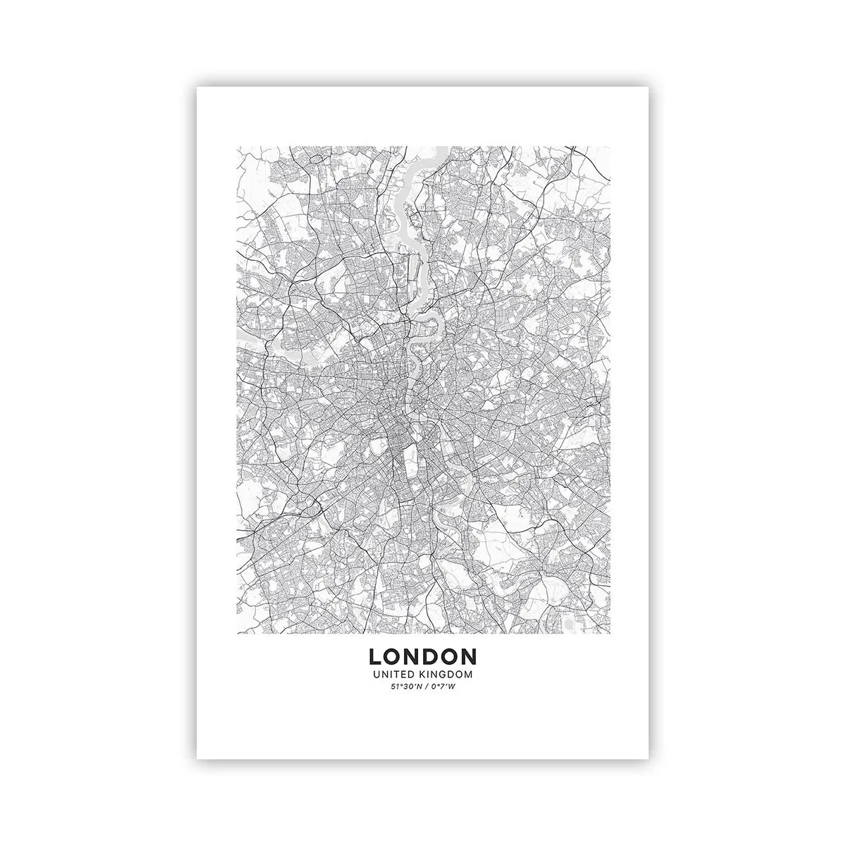 Poster - Karte des Labyrinths von London - 61x91 cm