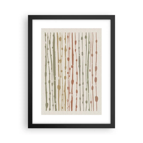 Poster in einem schwarzem Rahmen - Musikalische Notation von Farben - 30x40 cm