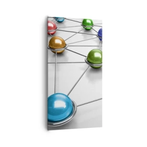 Bild auf Leinwand - Leinwandbild - Kosmisches Spinnennetz - 65x120 cm