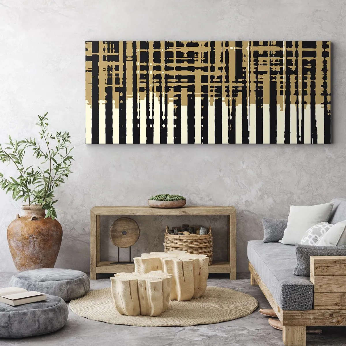 Bild auf Leinwand - Leinwandbild - Architektonische Abstraktion - 90x30 cm