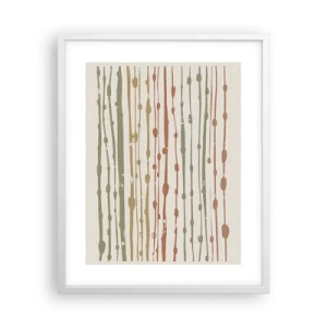 Poster in einem weißen Rahmen - Musikalische Notation von Farben - 40x50 cm