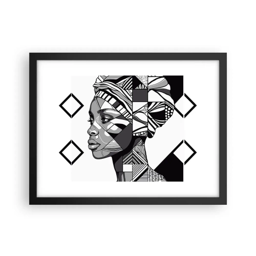 Poster in einem schwarzem Rahmen - Ethnisches Porträt - 40x30 cm