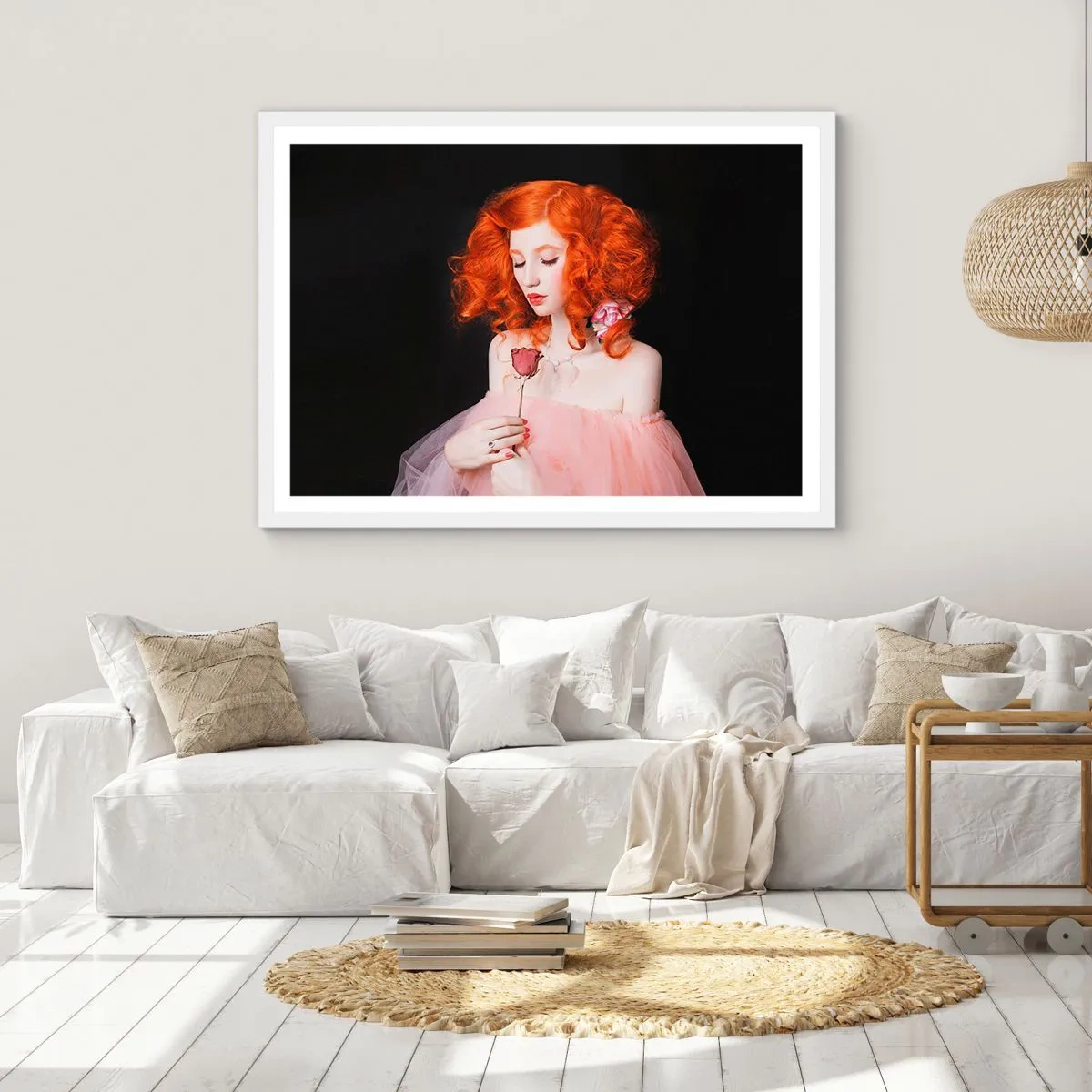 Poster in einem weißen Rahmen - Im barocken Stil - 40x30 cm